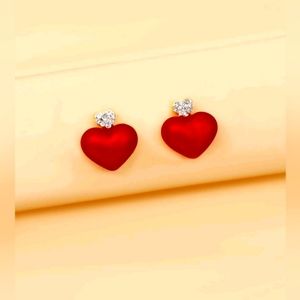 Beautiful Heart with Diamond Earrings